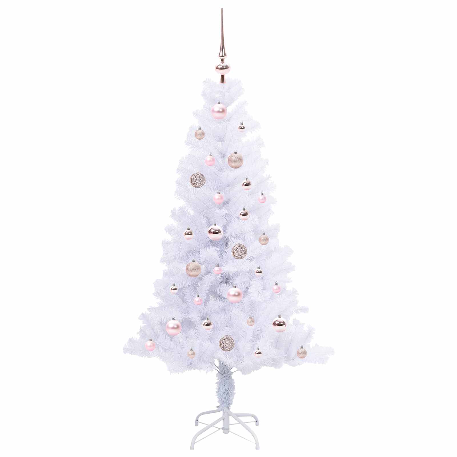 vidaXL Artificial Christmas Tree with Stand White 150 cm PVC and Steel - 53393