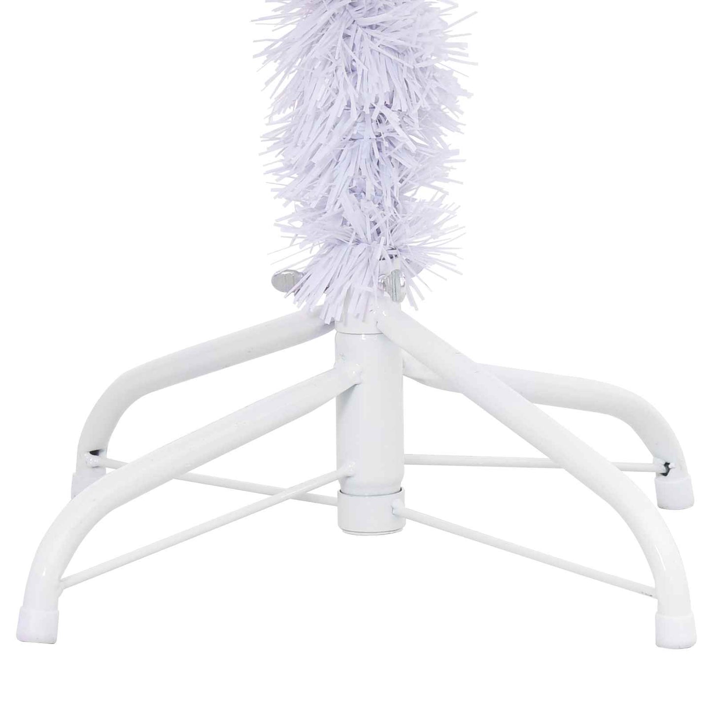 vidaXL Artificial Christmas Tree with Stand White 150 cm PVC and Steel - 53398