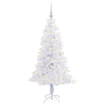 vidaXL Artificial Christmas Tree with Stand White 150 cm PVC and Steel - 53398