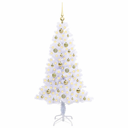 vidaXL Artificial Christmas Tree with Stand White 150 cm PVC and Steel - 53401