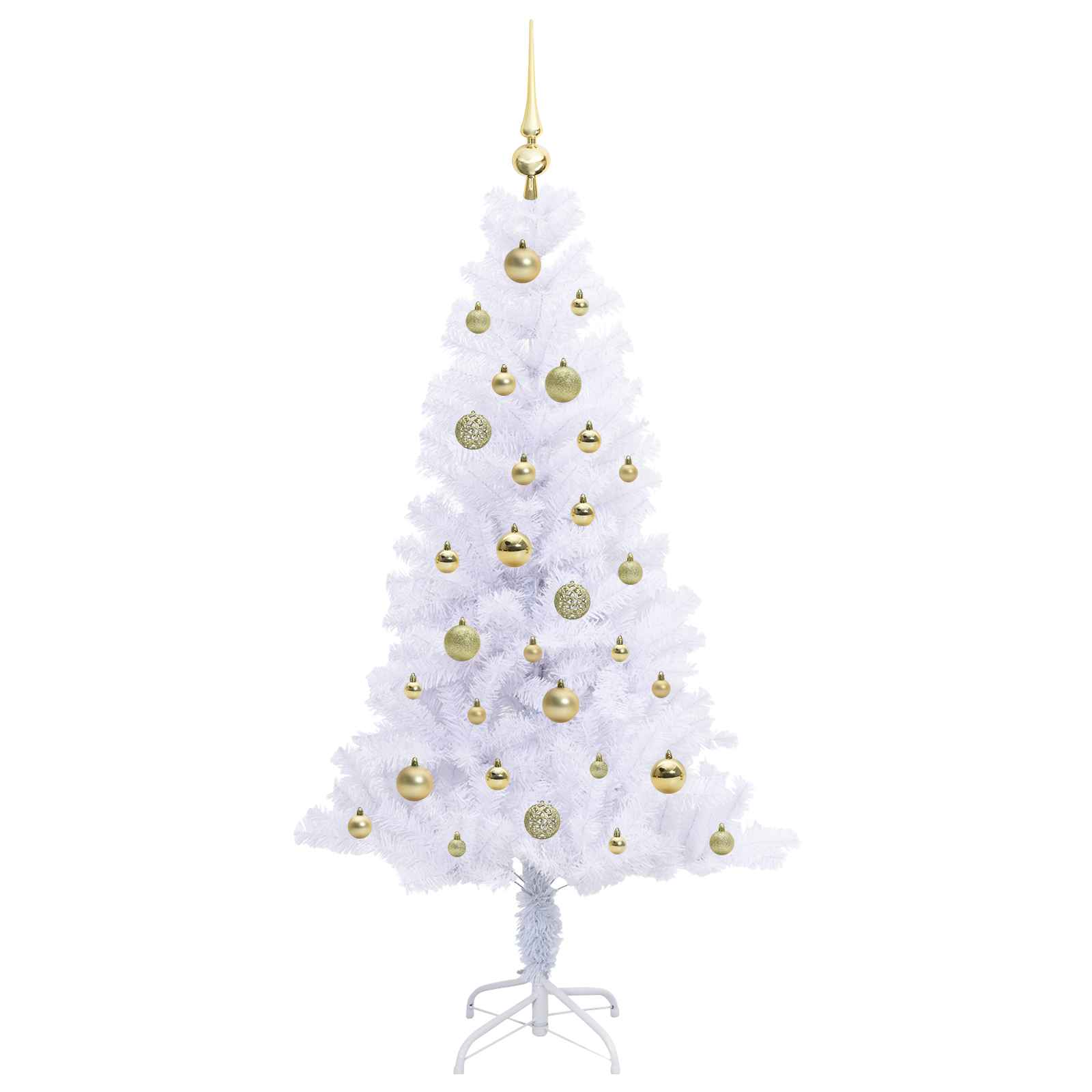 vidaXL Artificial Christmas Tree with Stand White 150 cm PVC and Steel - 53401