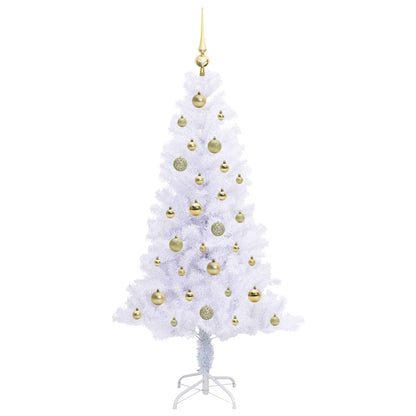 vidaXL Artificial Christmas Tree with Stand White 150 cm PVC and Steel - 53401