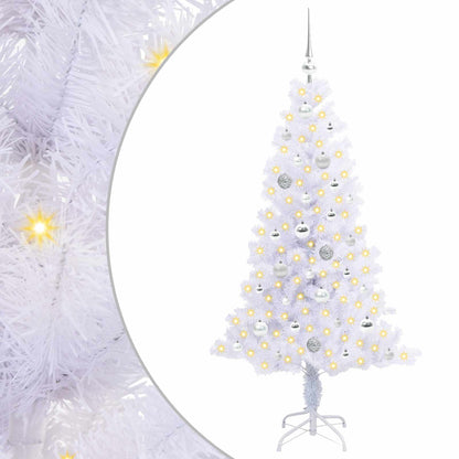 vidaXL Artificial Christmas Tree with Stand White 150 cm PVC and Steel - 53410