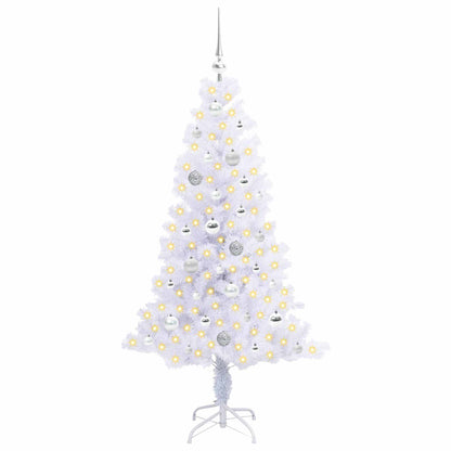 vidaXL Artificial Christmas Tree with Stand White 150 cm PVC and Steel - 53410
