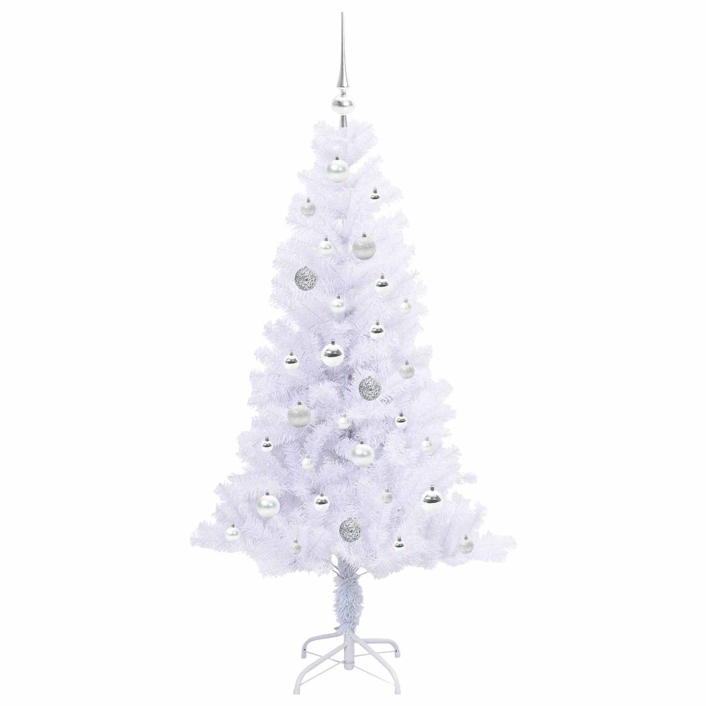 vidaXL Artificial Christmas Tree with Stand White 150 cm PVC and Steel - 53410