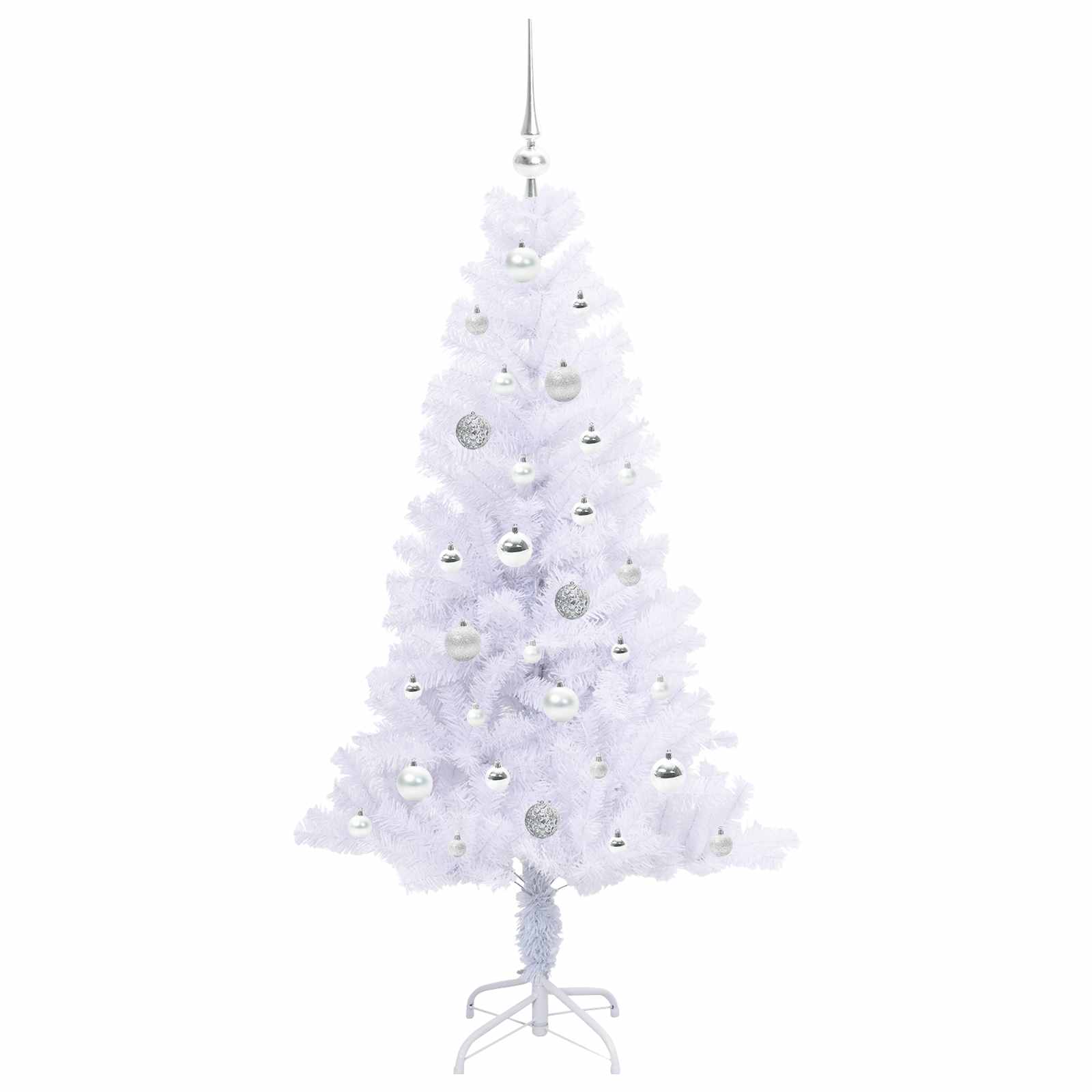 vidaXL Artificial Christmas Tree with Stand White 150 cm PVC and Steel - 53410