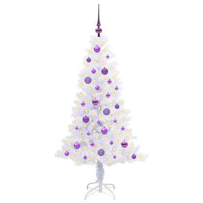 vidaXL Artificial Christmas Tree with Stand White 150 cm PVC and Steel - 53411