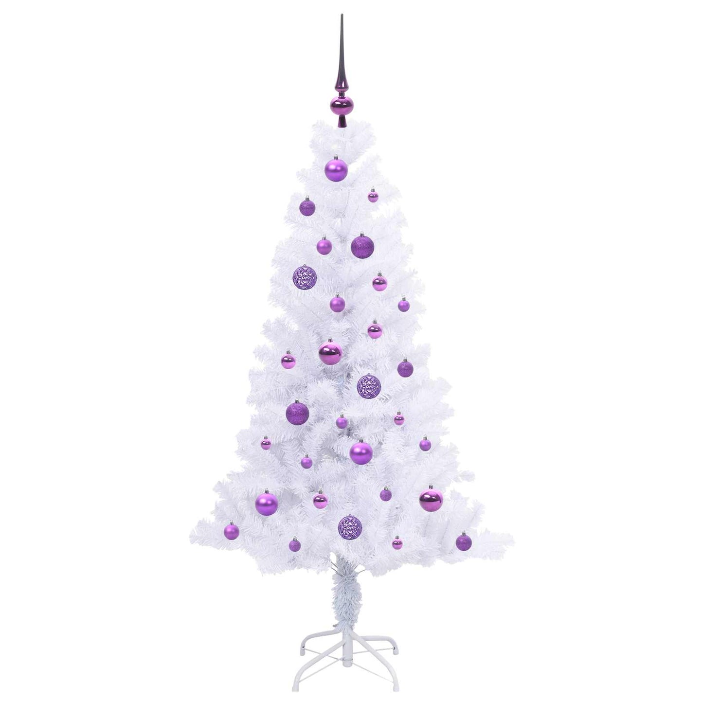 vidaXL Artificial Christmas Tree with Stand White 150 cm PVC and Steel - 53411