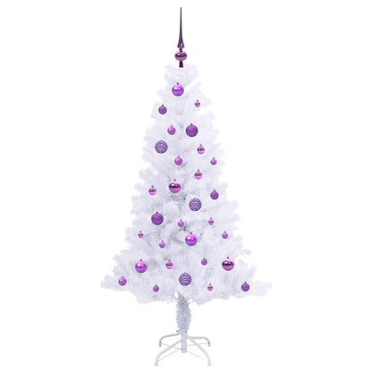 vidaXL Artificial Christmas Tree with Stand White 150 cm PVC and Steel - 53411