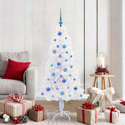 vidaXL Artificial Christmas Tree with Stand White 150 cm PVC and Steel - 53412