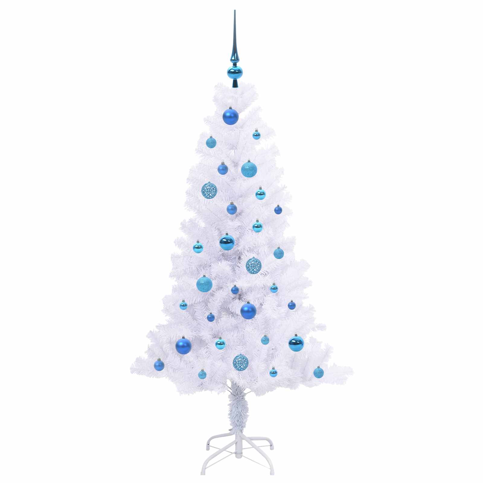 vidaXL Artificial Christmas Tree with Stand White 150 cm PVC and Steel - 53412