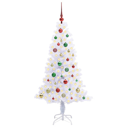 vidaXL Artificial Christmas Tree with Stand White 150 cm PVC and Steel - 53413