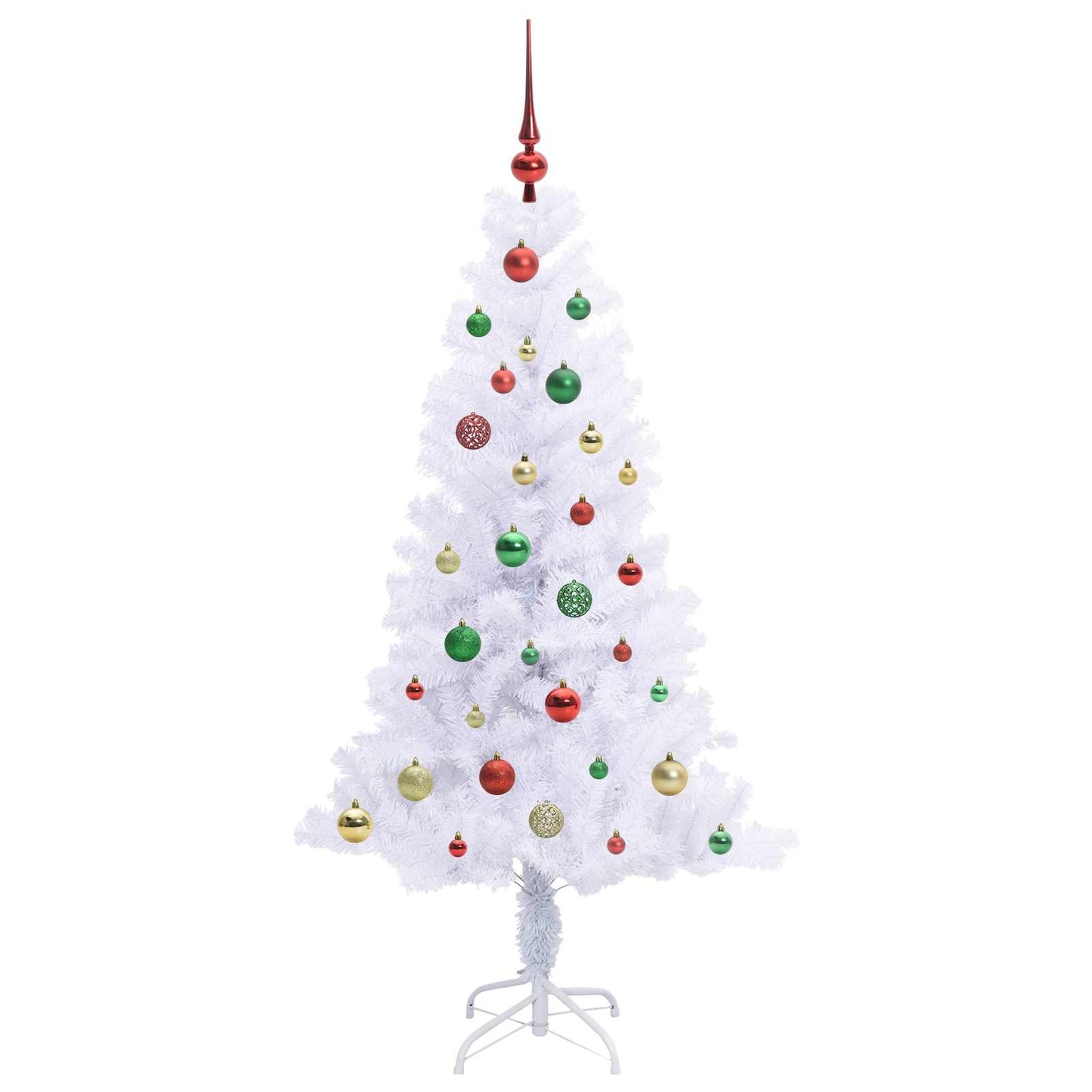 vidaXL Artificial Christmas Tree with Stand White 150 cm PVC and Steel - 53413