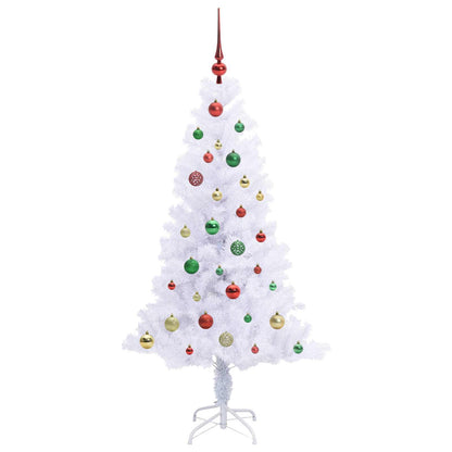 vidaXL Artificial Christmas Tree with Stand White 150 cm PVC and Steel - 53413