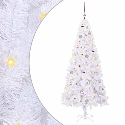vidaXL Artificial Christmas Tree with Stand White 180 cm PVC and Steel - 53435