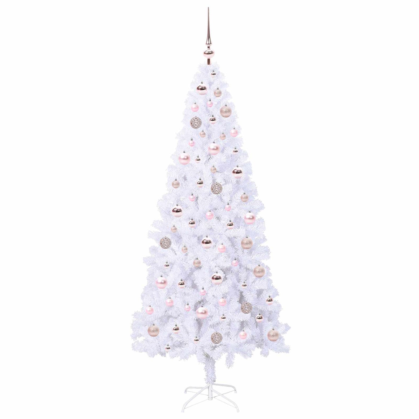 vidaXL Artificial Christmas Tree with Stand White 180 cm PVC and Steel - 53435