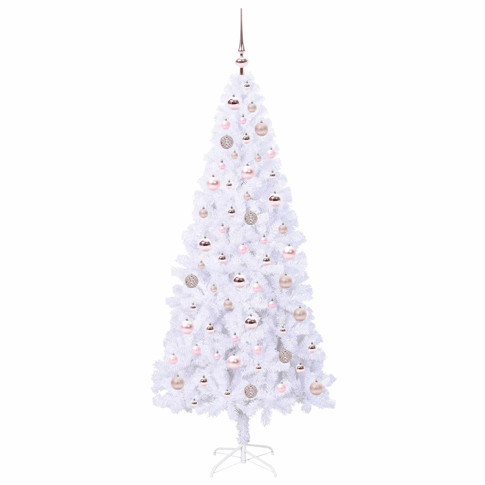 vidaXL Artificial Christmas Tree with Stand White 180 cm PVC and Steel - 53435