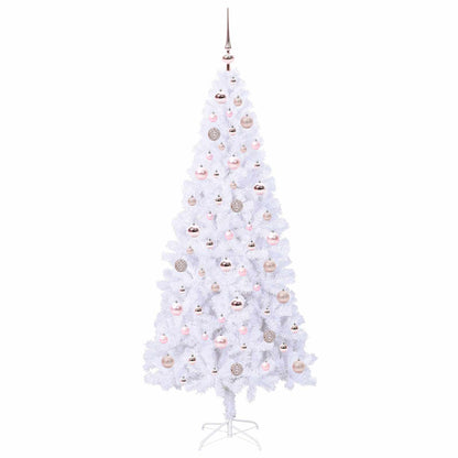 vidaXL Artificial Christmas Tree with Stand White 180 cm PVC and Steel - 53435