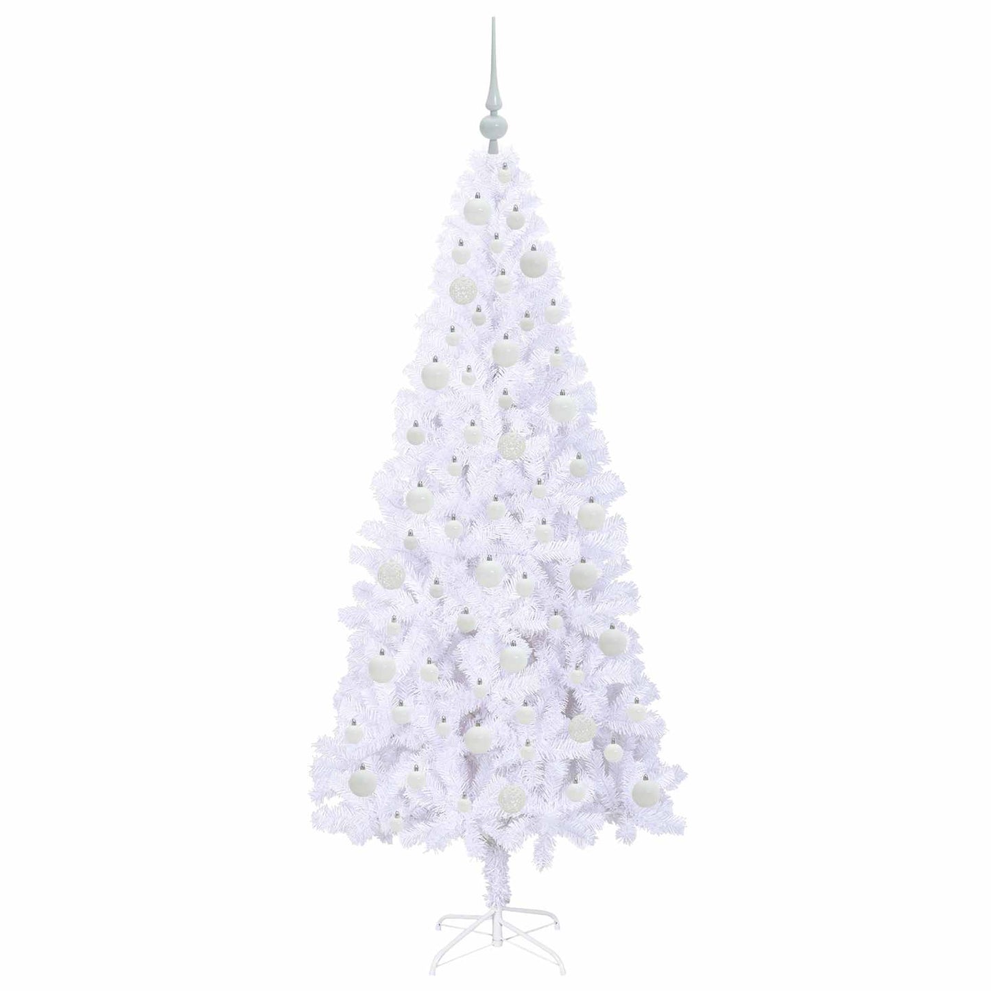 vidaXL Artificial Christmas Tree with Stand White 180 cm PVC and Steel - 53438