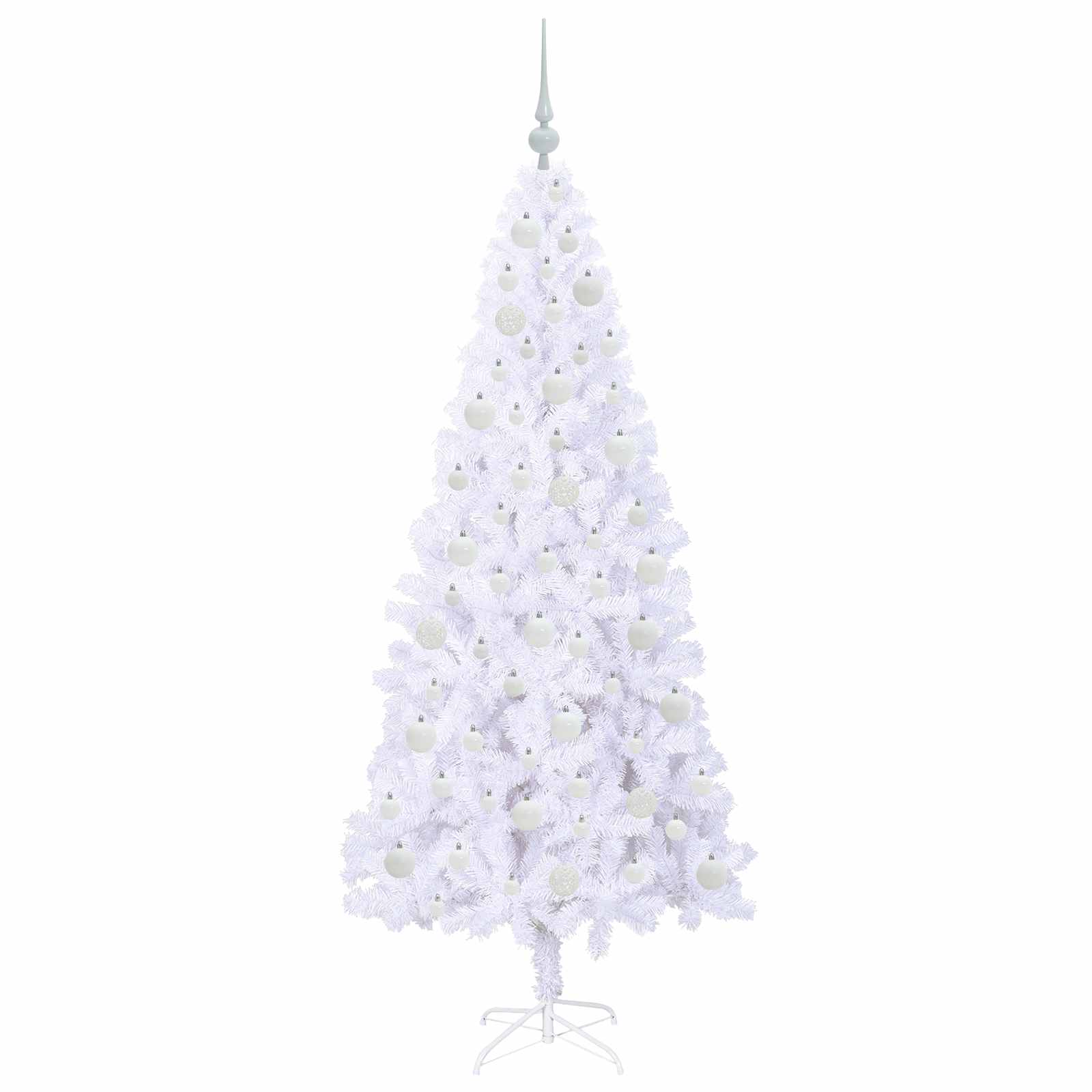 vidaXL Artificial Christmas Tree with Stand White 180 cm PVC and Steel - 53438
