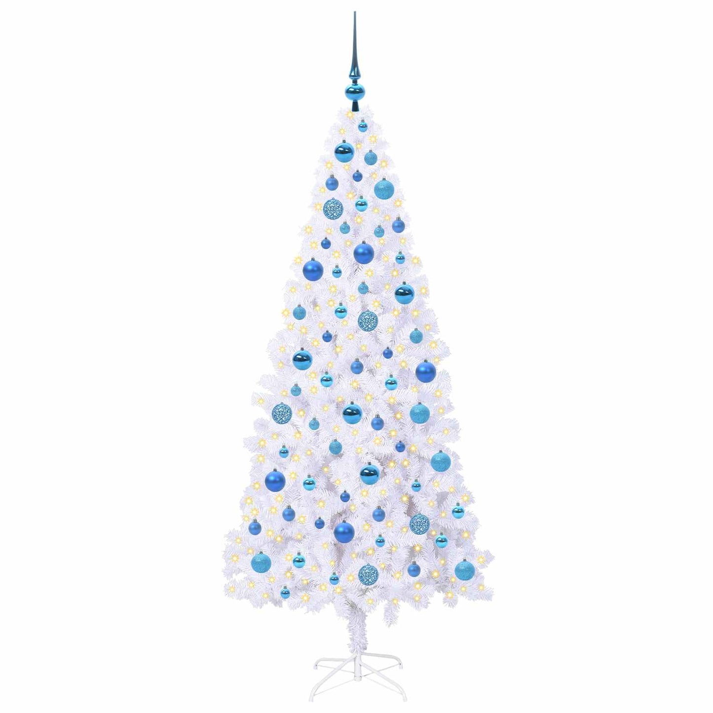 vidaXL Artificial Christmas Tree with Stand White 180 cm PVC and Steel - 53450