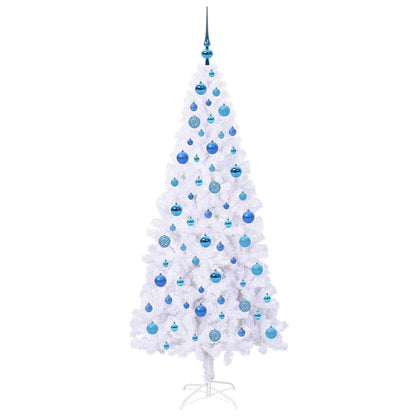 vidaXL Artificial Christmas Tree with Stand White 180 cm PVC and Steel - 53450