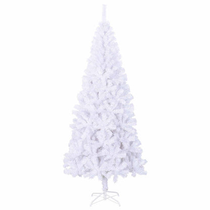 vidaXL Artificial Christmas Tree with Stand White 210 cm PVC and Steel