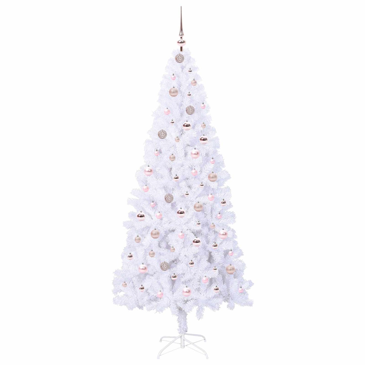 vidaXL Artificial Christmas Tree with Stand White 210 cm PVC and Steel - 53455