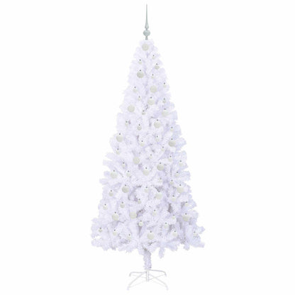 vidaXL Artificial Christmas Tree with Stand White 210 cm PVC and Steel - 53466