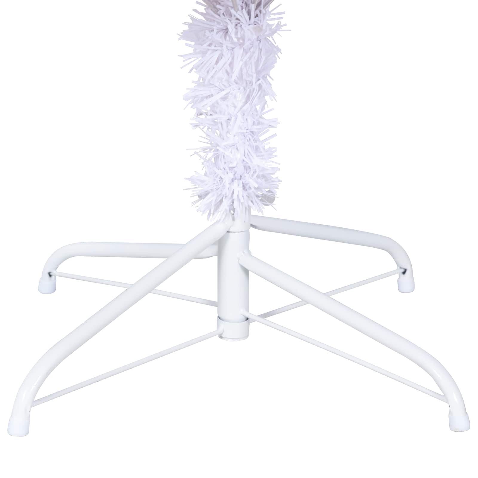 vidaXL Artificial Christmas Tree with Stand White 210 cm PVC and Steel - 53469