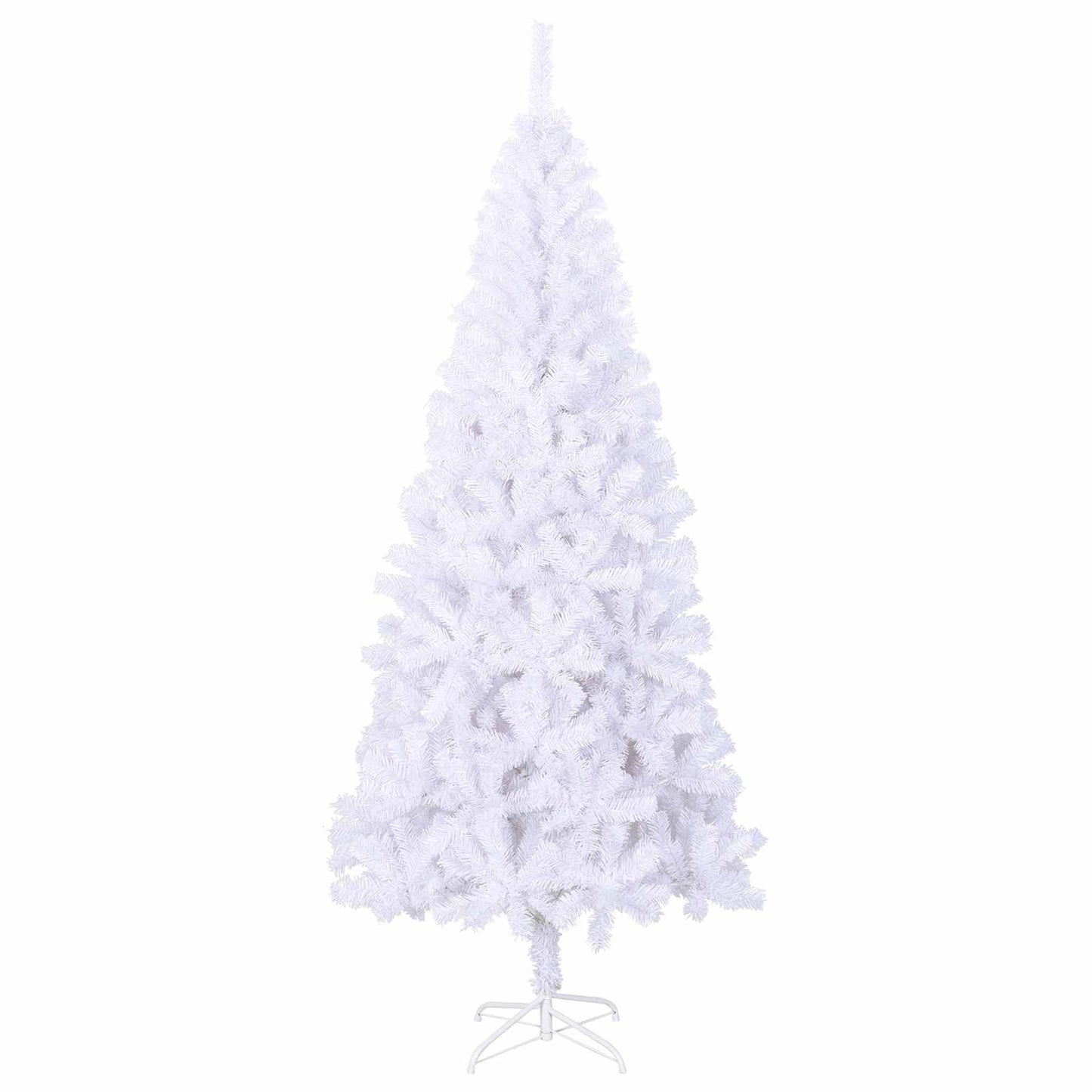 vidaXL Artificial Christmas Tree with Stand White 210 cm PVC and Steel - 53469