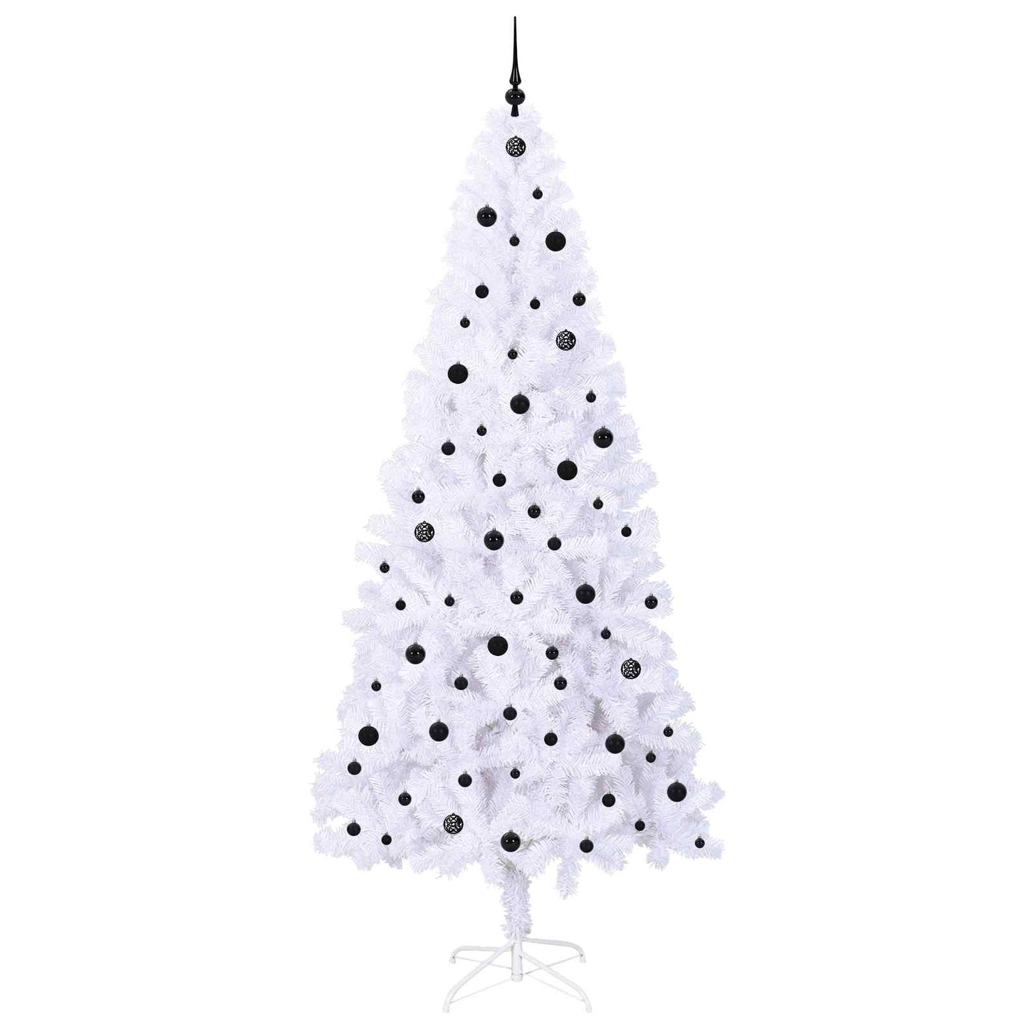 vidaXL Artificial Christmas Tree with Stand White 240 cm PVC and Steel