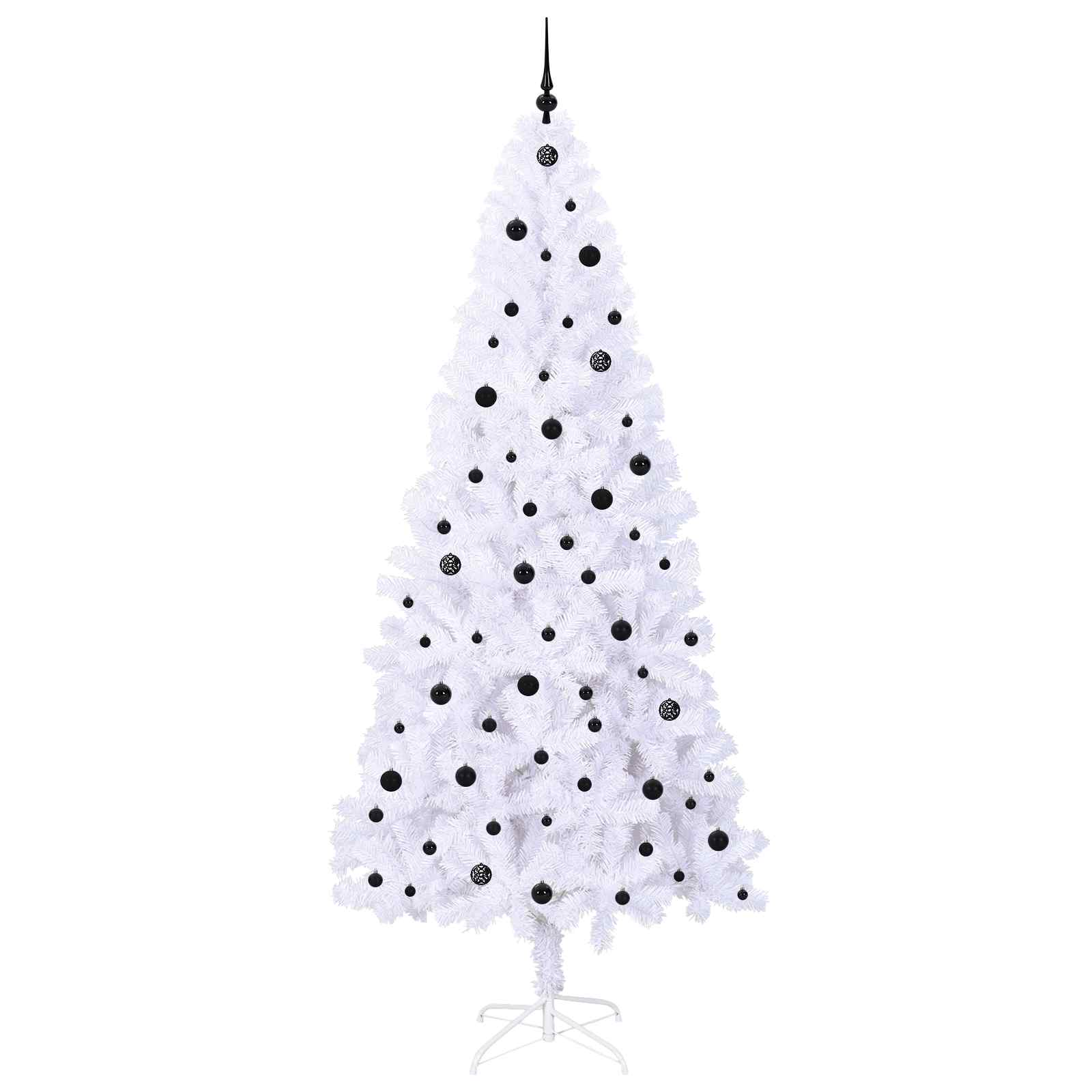 vidaXL Artificial Christmas Tree with Stand White 240 cm PVC and Steel