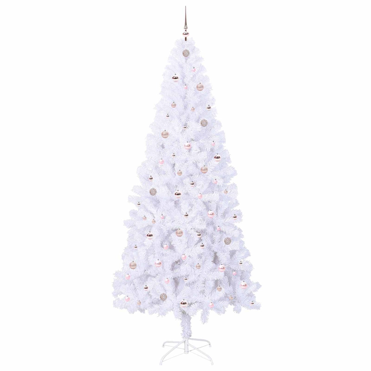 vidaXL Artificial Christmas Tree with Stand White 240 cm PVC and Steel - 53486