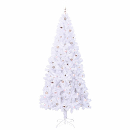 vidaXL Artificial Christmas Tree with Stand White 240 cm PVC and Steel - 53486