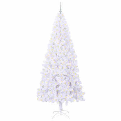 vidaXL Artificial Christmas Tree with Stand White 240 cm PVC and Steel - 53488