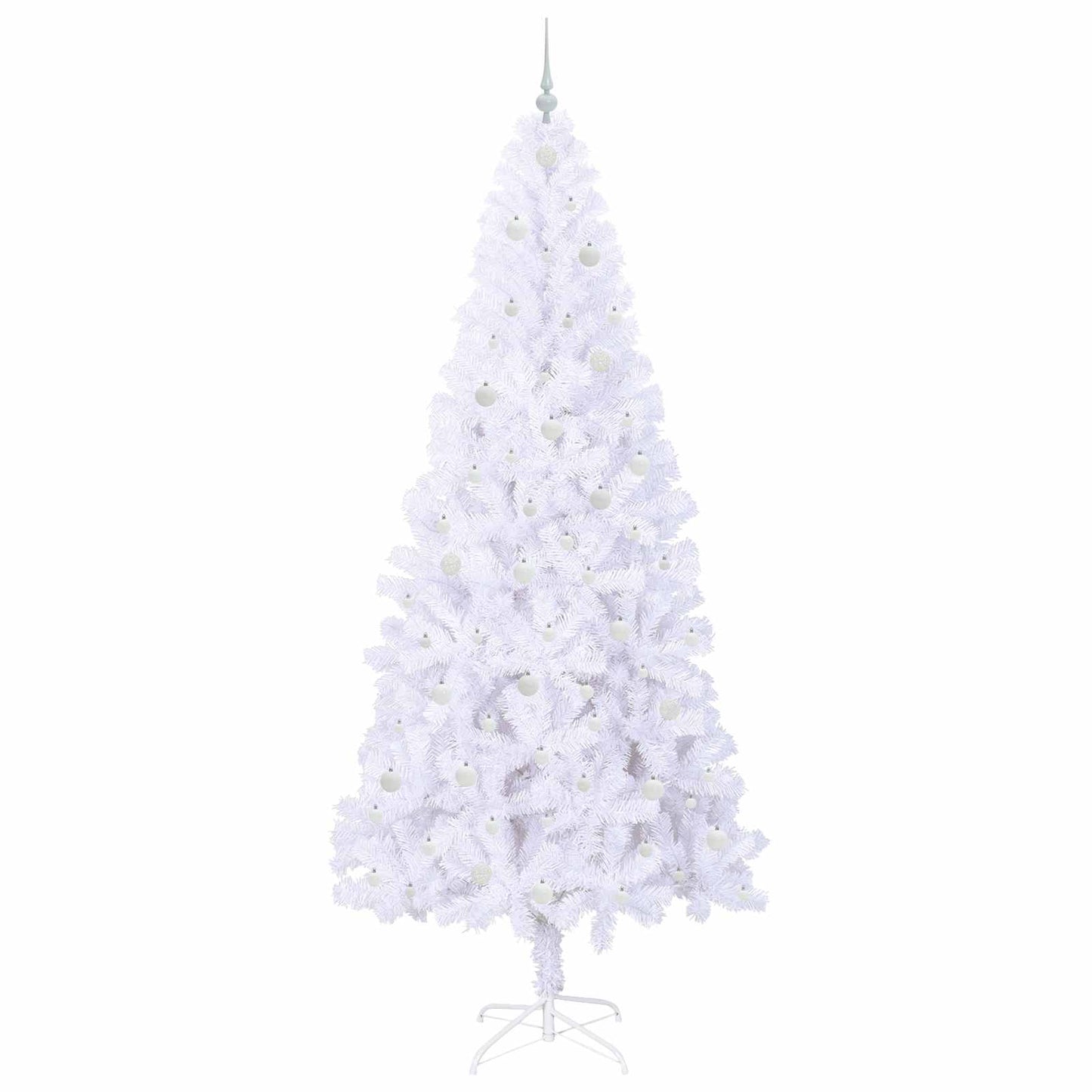 vidaXL Artificial Christmas Tree with Stand White 240 cm PVC and Steel - 53488