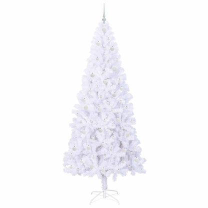 vidaXL Artificial Christmas Tree with Stand White 240 cm PVC and Steel - 53488