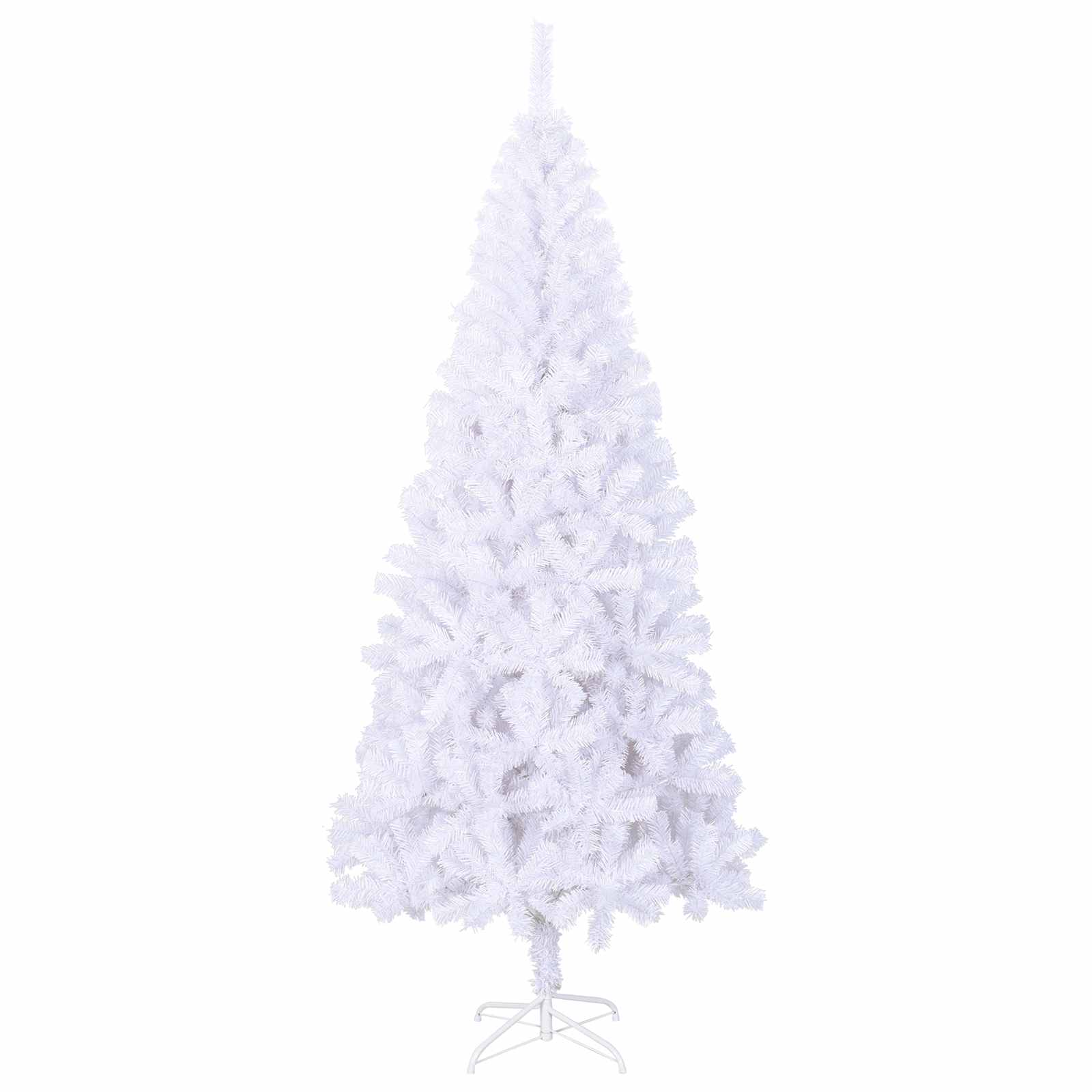 vidaXL Artificial Christmas Tree with Stand White 240 cm PVC and Steel - 53488