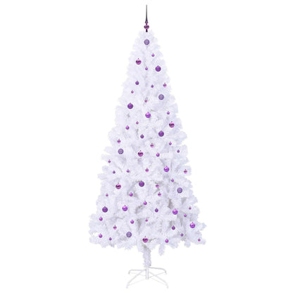 vidaXL Artificial Christmas Tree with Stand White 240 cm PVC and Steel - 53495
