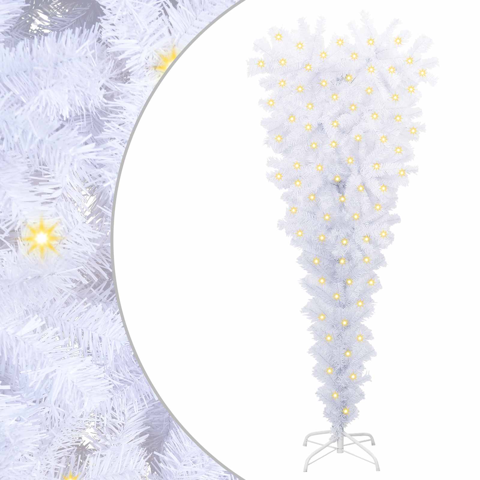 vidaXL Artificial Christmas Tree with Stand White 120 cm PVC and Steel - 53499