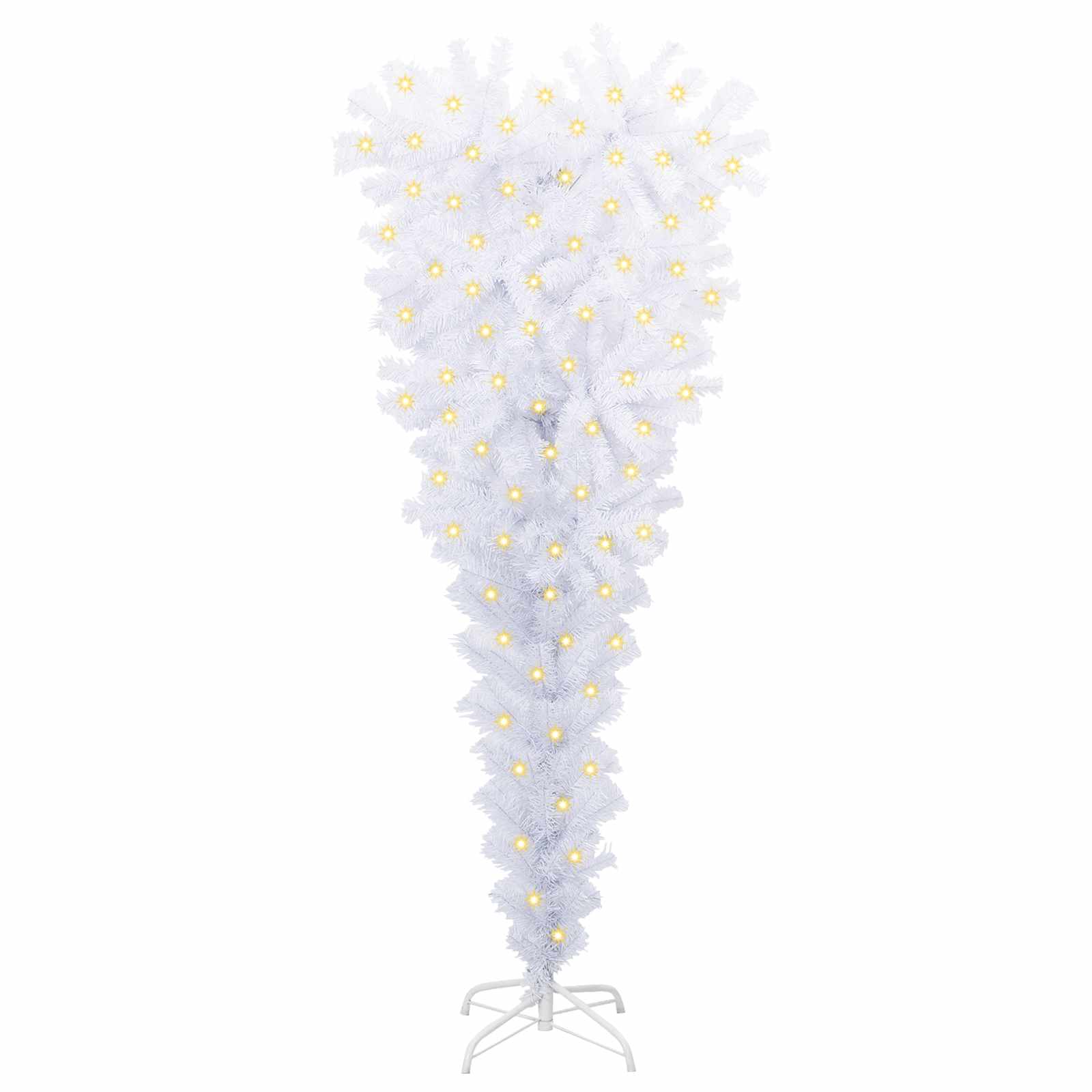 vidaXL Artificial Christmas Tree with Stand White 120 cm PVC and Steel - 53499