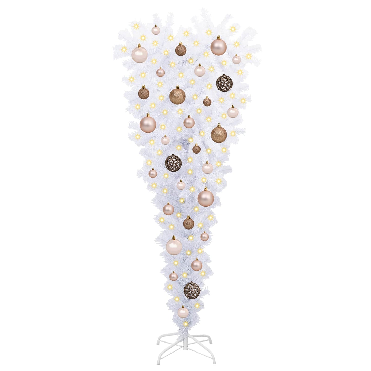 vidaXL Artificial Christmas Tree with Stand White 120 cm PVC and Steel - 53504