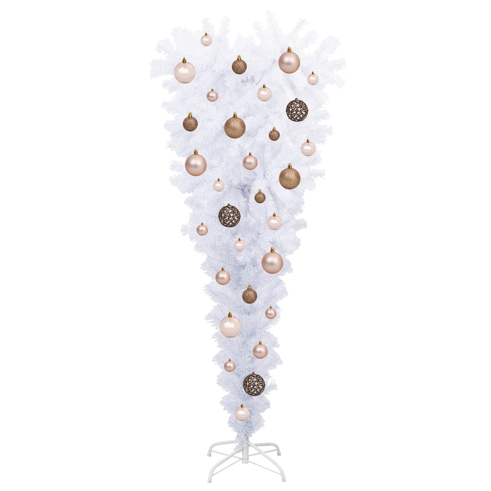 vidaXL Artificial Christmas Tree with Stand White 120 cm PVC and Steel - 53504