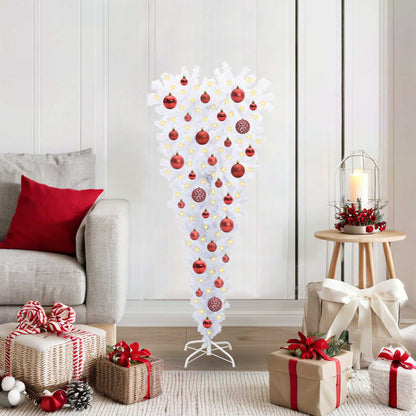 vidaXL Artificial Christmas Tree with Stand White 120 cm PVC and Steel - 53508