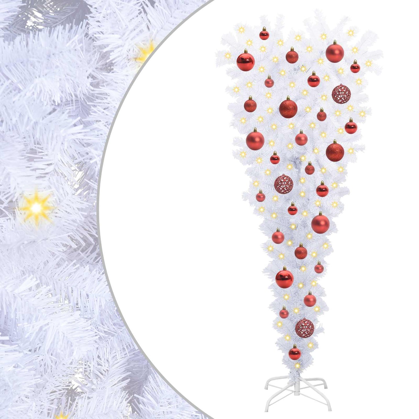 vidaXL Artificial Christmas Tree with Stand White 120 cm PVC and Steel - 53508