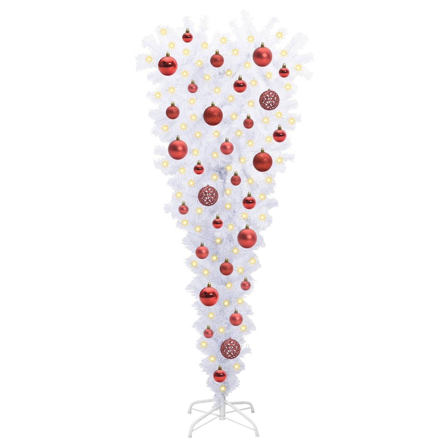 vidaXL Artificial Christmas Tree with Stand White 120 cm PVC and Steel - 53508