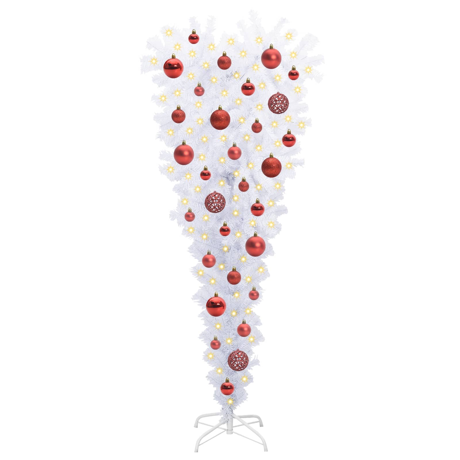 vidaXL Artificial Christmas Tree with Stand White 120 cm PVC and Steel - 53508