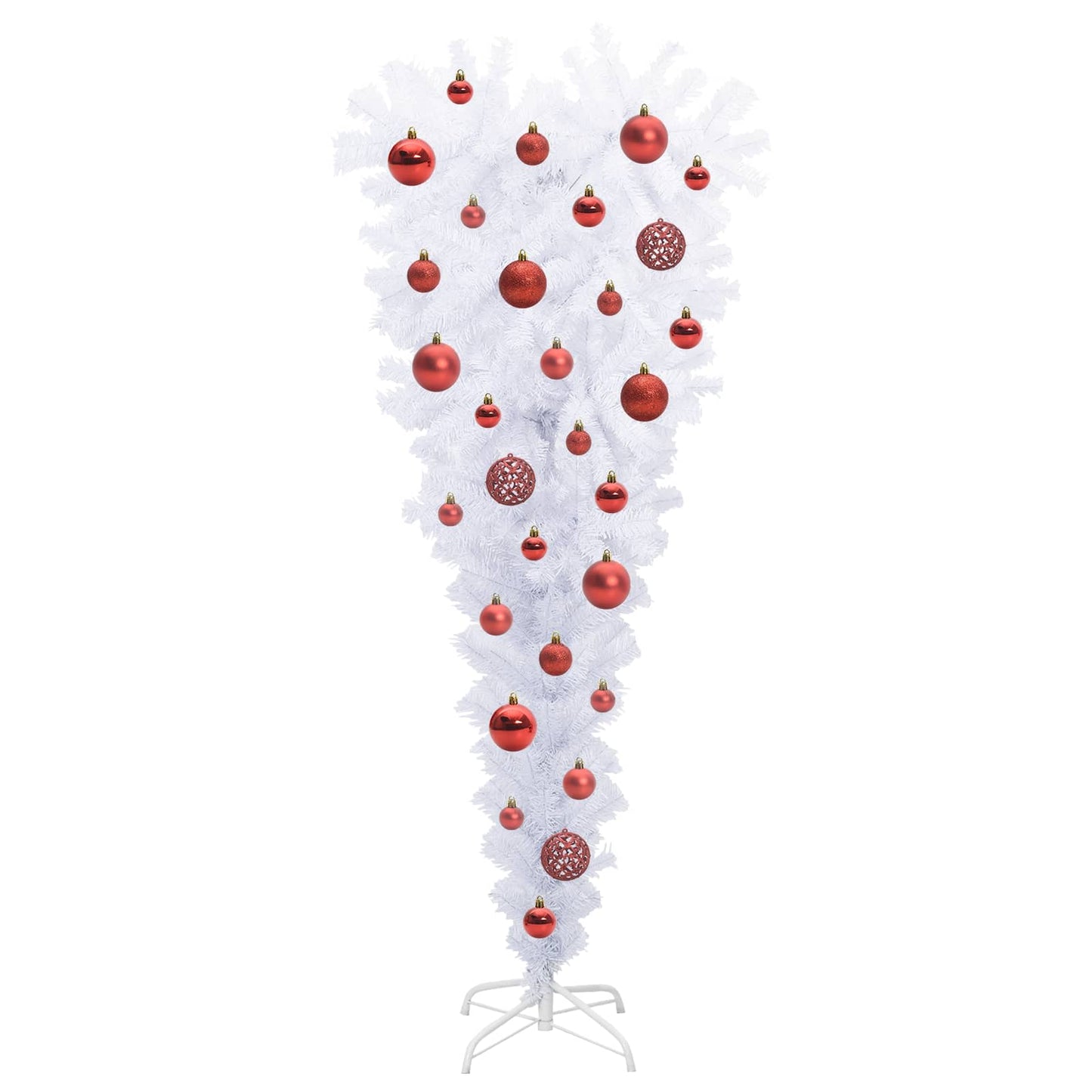 vidaXL Artificial Christmas Tree with Stand White 120 cm PVC and Steel - 53508