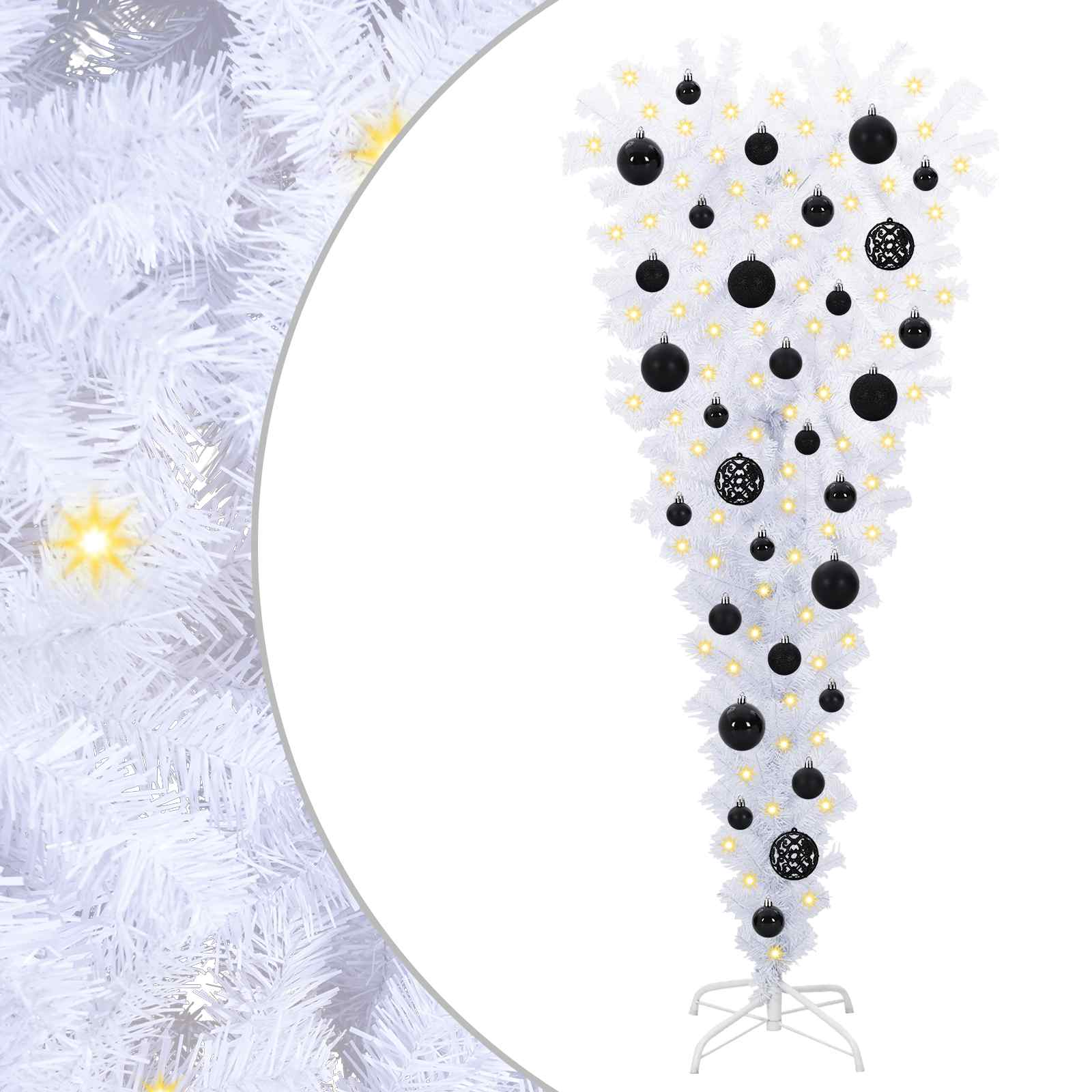 vidaXL Artificial Christmas Tree with Stand White 120 cm PVC and Steel - 53510
